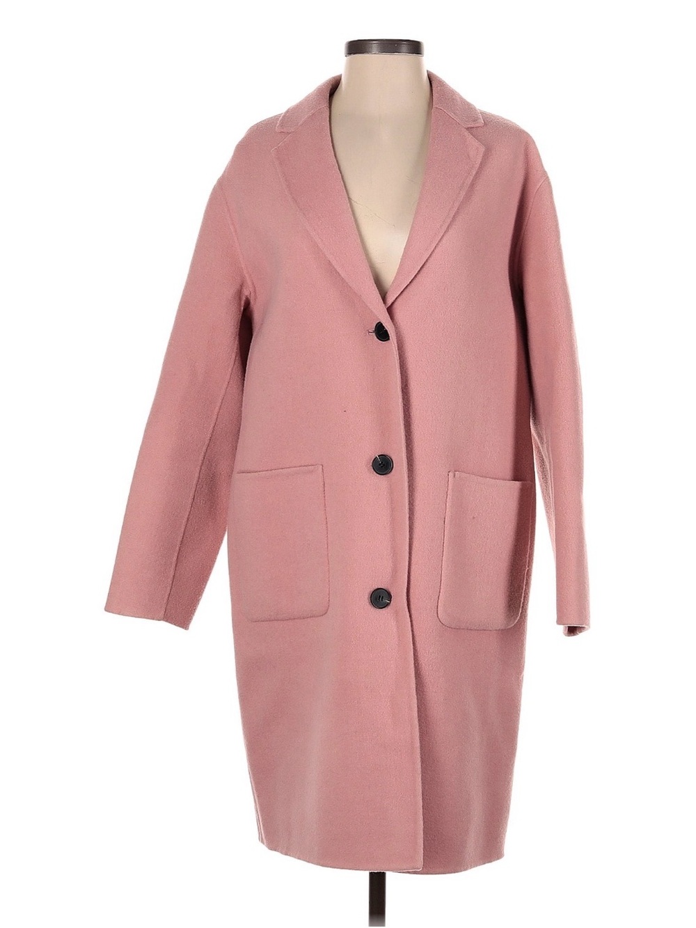 Diane Von Furstenberg Dusty Rose Single-Breasted Peacoat
